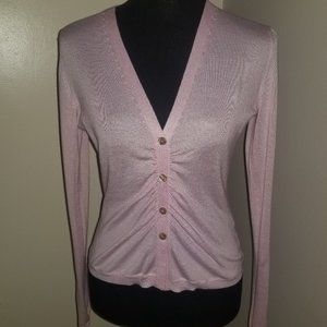 Lightweight Pink Cashmere/Silk Cardigan - Size S